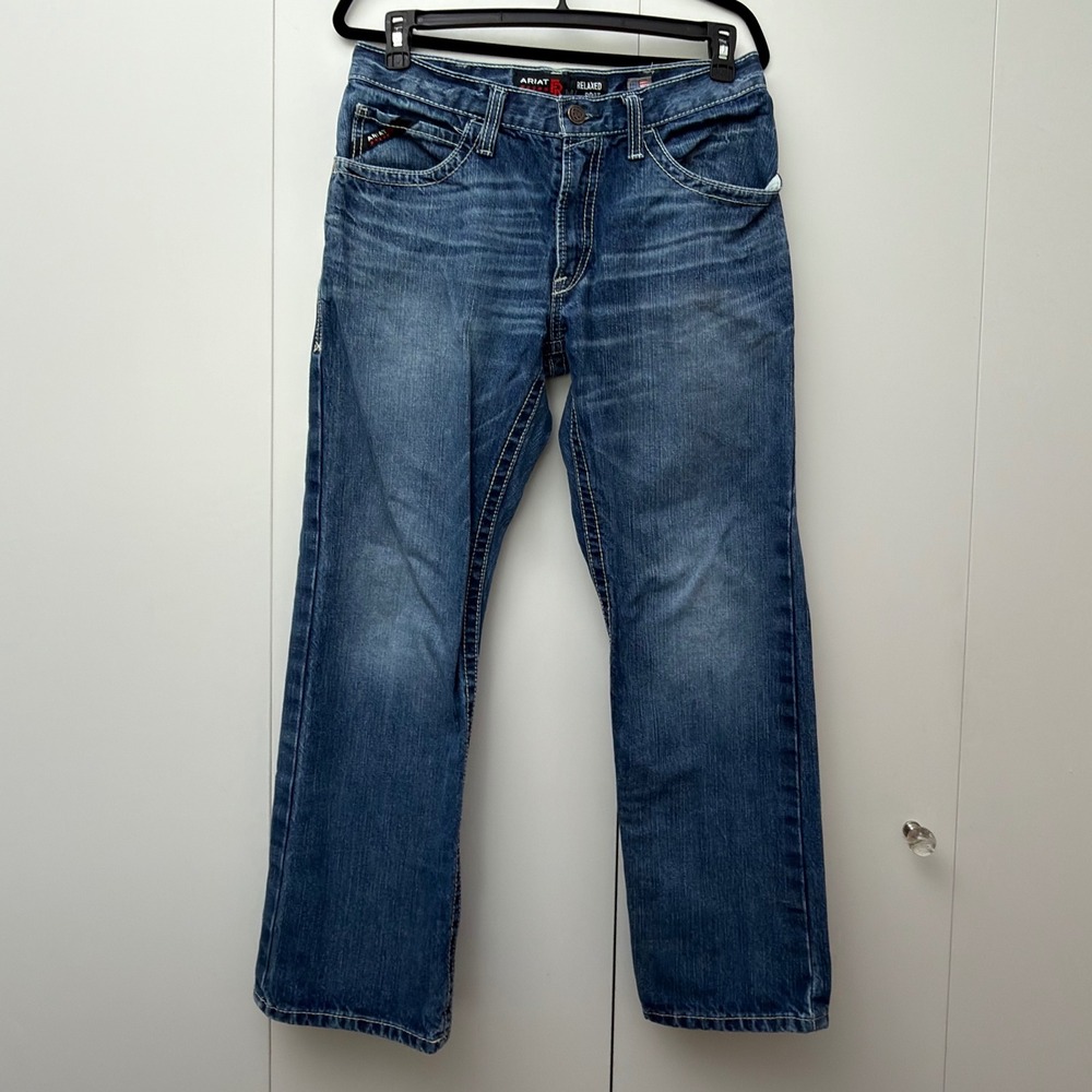 Ariat Jeans Men 32x30 Blue M4 Relaxed Boot FR Flame Resistant Work Denim Pants